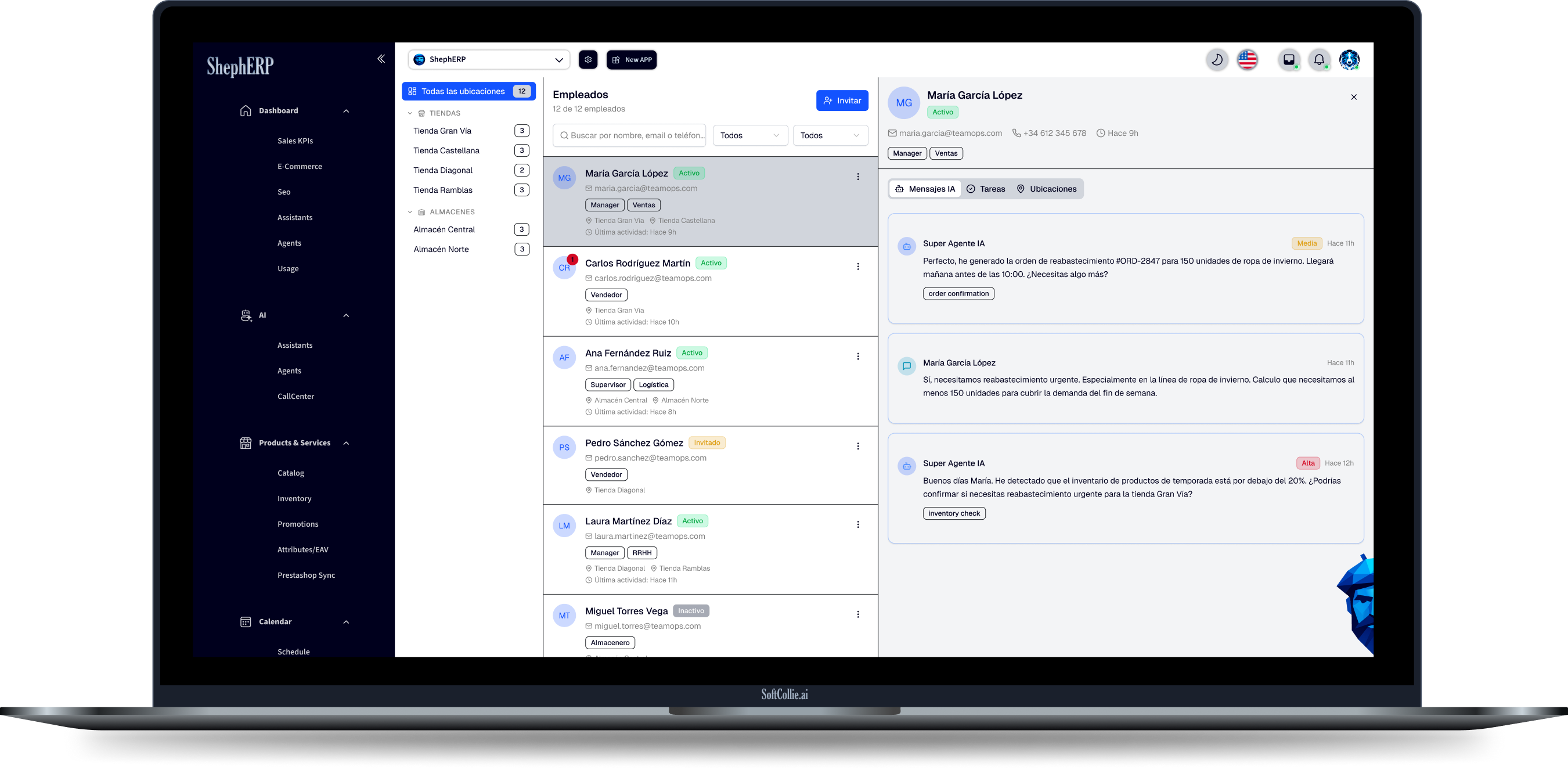 ShephERP: gestión del equipo